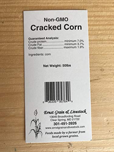 Ernst Grain Cracked Corn, Non-GMO – Perfect Feed for Ducks, Squirrels, Chickens, Ducks, Deer, Rabbits, Geese, and More! (50 lb)