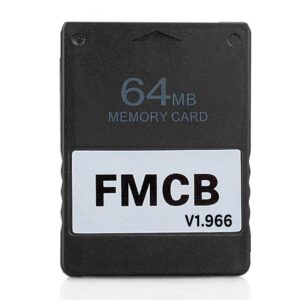 rgeek 2023 upgraded free mcboot fmcb 1.966 ps2 memory card 64mb for sony playstation 2 ps2,just plug and play, help you to start games on your hard disk or usb disk
