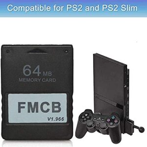 RGEEK 2023 Upgraded Free McBoot FMCB 1.966 PS2 Memory Card 64MB for Sony Playstation 2 PS2,Just Plug and Play, Help You to Start Games on Your Hard Disk or USB Disk