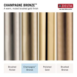 Delta Faucet Dryden Widespread Bathroom Faucet, Bathroom Faucet 3 Hole, Gold Bathroom Sink Faucet, Metal Drain Assembly, Champagne Bronze 3551-CZMPU-DST
