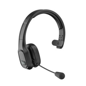 comexion trucker bluetooth headset v5.0, wireless headset with noise canceling&mute microphone for cell phones, on ear bluetooth headphone for computer, zoom meetings, skype, home office