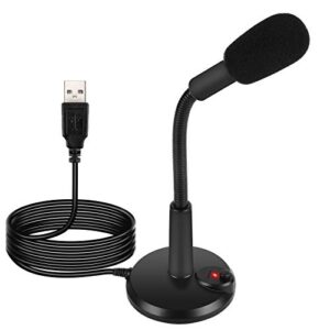 microphone for computer, larmtek usb microphone for business video conference,recording,chat,skype,online class,mute button with led indicator,plug and play compatible with laptop pc macbook…