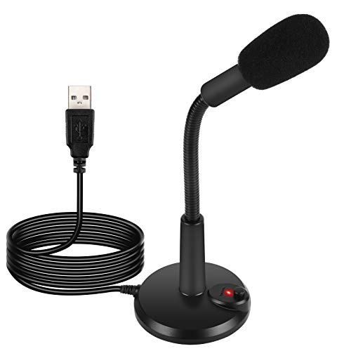 Microphone for Computer, LarmTek USB Microphone for Business Video Conference,Recording,Chat,Skype,Online Class,Mute Button with Led Indicator,Plug and Play Compatible with Laptop Pc MacBook…