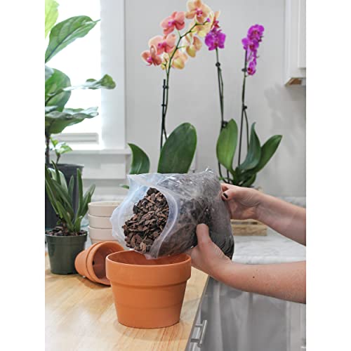 Orchid Potting Mix, Hand Blended All Natural Potting Soil Media for Orchid Plants, Fast Draining Healthy Media for Planting or Orchid Repotting- 8qts