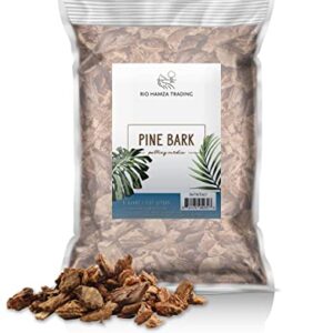 100% Natural Pine Bark Mulch Nuggets (8 Quarts), Small Mulch Chips for Indoor/Outdoor Container Gardening, Ideal for Soil Supplement, Houseplant Mulch