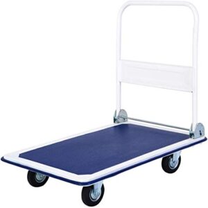 juggernaut carts heavy duty 660 lb. capacity folding platform cart, 11.02" height, 23.2" width, 35.4" length, 660 pounds load capacity - fptc3623-blue