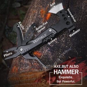 VEITORLD Multitool Axe Hammer Camping Accessories, Stocking Stuffers for Men, Gifts for Mens for Christmas, Dad Gifts for Men Who Have Everything, Birthday Gifts for Him Grandpa Husband Women