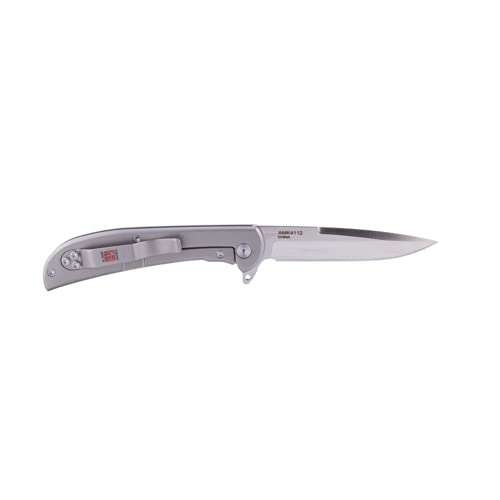 Al Mar AMK4114 Ultralight Hawk Framelock Satin Titanium Folding Pocket Knife