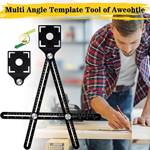 Multi Angle Protractor, Aweohtle Aluminium Alloy Protractor