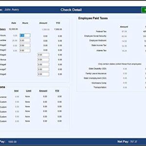 Print Checks Payroll - 2023 & 2024 Payroll software for Windows 10/11 - CD - Includes 12 month license