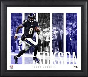 lamar jackson baltimore ravens framed 15" x 17" player panel collage - nfl player plaques and collages