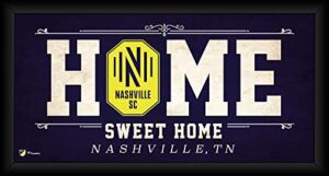 nashville sc framed 10" x 20" home sweet home collage - soccer plaques and collages
