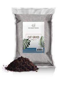 cat grass growing soil, soil for starting and growing cat grass, loose coconut coir for growing cat grass- 4qt
