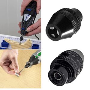 2Pcs Multi Quick Change Keyless Chuck Replacement for Dremel 4486 Rotary Tools 3000 4000 7700 8200