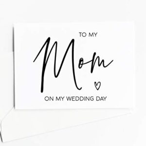 To My Mom on My Wedding Day Card For Brides Mother of the Groom Keepsake Gift