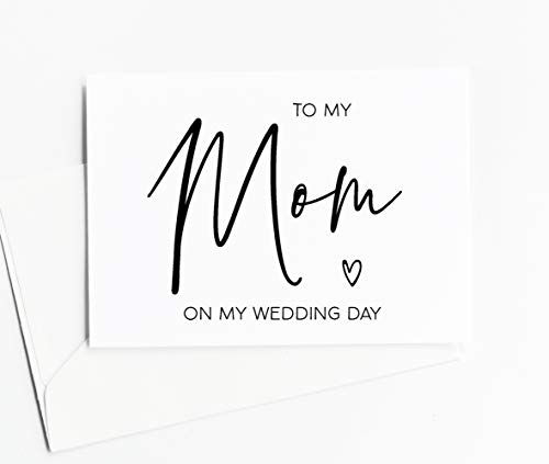 To My Mom on My Wedding Day Card For Brides Mother of the Groom Keepsake Gift