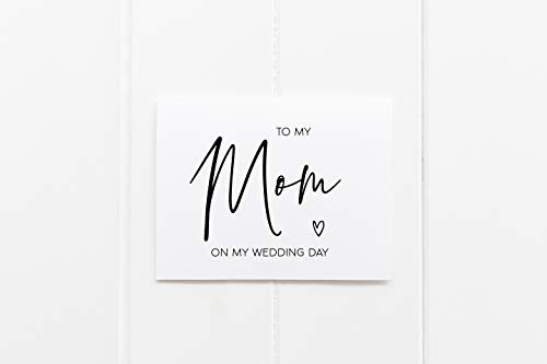 To My Mom on My Wedding Day Card For Brides Mother of the Groom Keepsake Gift