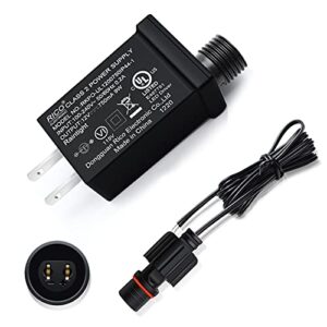 12v 9w class 2 power supply, 0.75a ip44 waterproof led low voltage transformer with us plug, for indoor/outdoor string lights, christmas inflatables decoration, ul listed