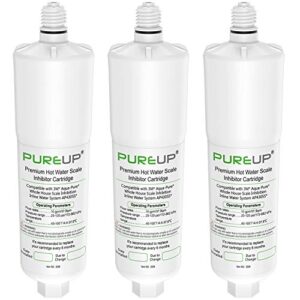 pureup ap431 replacement filter compatible with aqua-pure whole house scale inhibition inline water system ap430ss - ap431 replacement cartridge pack of 3