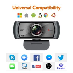 Angetube 1080P Webcam 60FPS with Microphone for Streaming, 920H Pro USB Computer HD Web Camera Video Cam for Gaming Conferencing Mac PC Laptop Desktop