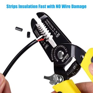 ZUZUAN 2-Pack 10-22 AWG Wire Stripper, Wire Cutter, Gauge Stripper, Wire Stripping Tool and Multifunctional Hand Tool，Professional Handle Design And Refined Craftsmanship.