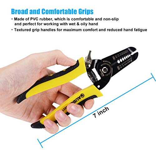 ZUZUAN 2-Pack 10-22 AWG Wire Stripper, Wire Cutter, Gauge Stripper, Wire Stripping Tool and Multifunctional Hand Tool，Professional Handle Design And Refined Craftsmanship.