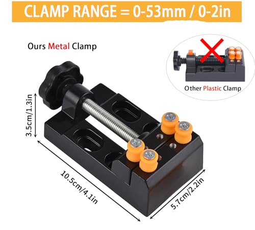 62 Pieces Pin Vises Hand Drill Bits Set Micro Twist Manual Rotary Hobby Drill Tools with Clamp for Jewelry Making, Craft Carving, DIY, Woodworking, Plastic, Shells, Resin or Model Making (0.3-3.0mm)