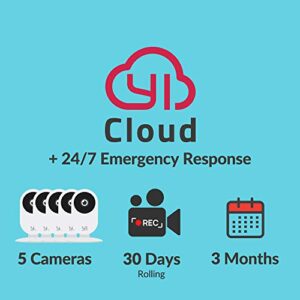 yi/kami cloud plan 3 month, 5 camera, 30d rolling storage service [pc/mac online code]