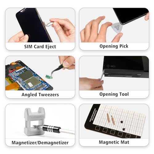 Precision Screwdriver Set, SHARDEN 122 in 1 Electronics Magnetic Repair Tool Kit with Case for Repair Computer, iPhone, PC, Cellphone, Laptop, Nintendo, PS4, Game Console, Watch, Glasses etc (Grey)