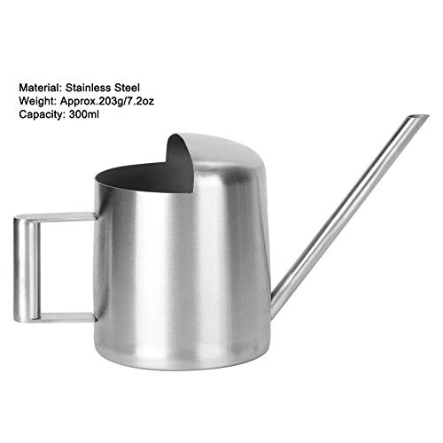 Watering Cans, Water Sprayer Bottle 300Ml Stainless Steel Long Spout Watering Can Pot for Household Green Plant Bonsai Irrigation Tool