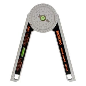 beetro miter saw protractor, perfect molding angle gauge with two horizontal bubbles for crown molding, miter cuts, carpentry, and more