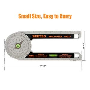 BEETRO Miter Saw Protractor, Perfect Molding Angle Gauge with Two Horizontal Bubbles for Crown Molding, Miter Cuts, Carpentry, and More