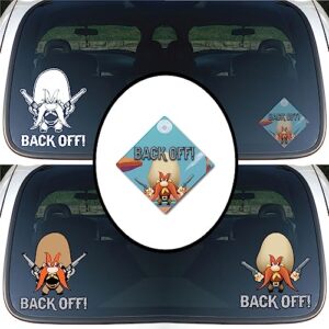 back off! | suction cup safety sign, uv printed vinyl and layered vinyl decal | #ysam