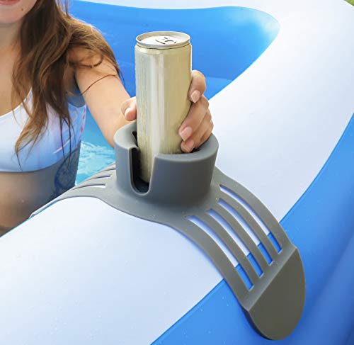 Silicone Anti-Spill Pool Drink Holder - Outdoor Cup Holder for Inflatable Pool, Above Ground Pool, Hot Tub, Jacuzzi - Multifunctional Hot Tub Accessory