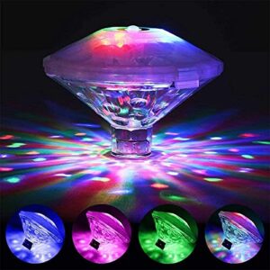 estorxile swimming pool lights, (7 lighting modes) colorful bathtub lights for disco pool or hot tub, floating pool lights, pool accessories pond decor (pool lights red) (7 color)