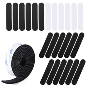 25 pcs hat size tape self adhesive, hat size reducer high density foam reducing roll for hats caps sweatband(black and white)
