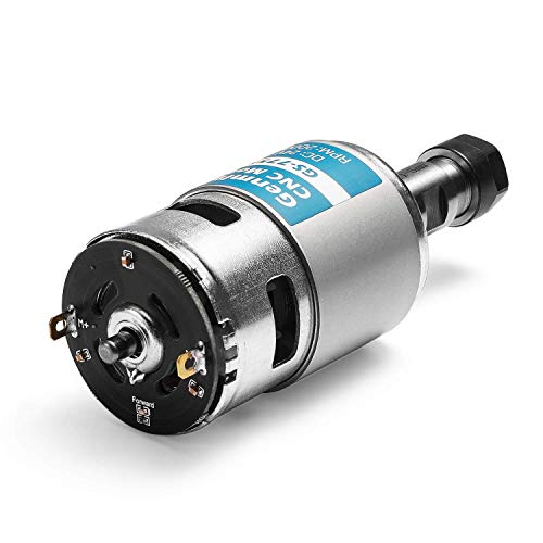 Genmitsu GS-775M 20000RPM 775 CNC Spindle Motor with 5mm ER11 Collet Set, CNC 3018 Upgraded Accessories, DC 24V, High Power, Noise Suppression, Electrical DC Motor for 3018 CNC Router Machine