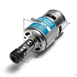 Genmitsu GS-775M 20000RPM 775 CNC Spindle Motor with 5mm ER11 Collet Set, CNC 3018 Upgraded Accessories, DC 24V, High Power, Noise Suppression, Electrical DC Motor for 3018 CNC Router Machine