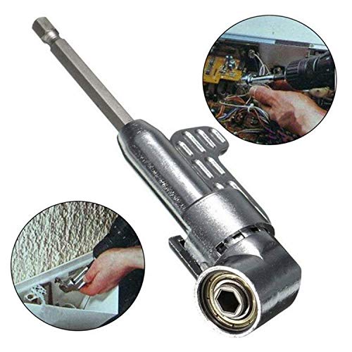 MIAO JIN 2PCS Right Angle Drill 1/4 Inch 105 Degree Angle Extension Socket Holder Adapter, Hex Magnetic Screwdriver Angled Bit Holder, Right Angle Driver Screwdriver Power Drill Repair Tool