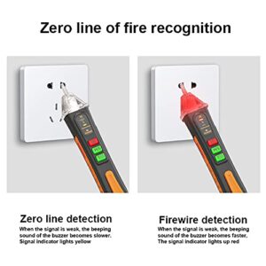 Non Contact Voltage Tester Pen, Electrical Tools Electrical Tester AC 12-1000V/48V-1000V, LED Flashlight, Buzzer Alarm for Live/Null Wire Tester Judgment, Wire Breakpoint Finder