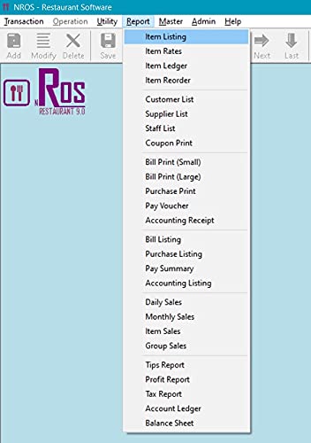 NROS Restaurant POS Software (Point of Sale)