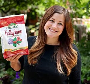 Espoma Organic Holly-Tone 4-3-4 Evergreen & Azalea Plant Food; 4 lb. Bag; The Original & Best Organic Fertilizer for All Acid Loving Plants Including Azaleas, Rhododendrons & Hydrangeas. Pack of 2