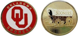 university of oklahoma “sooners” collectible challenge coin - logo poker -lucky chip