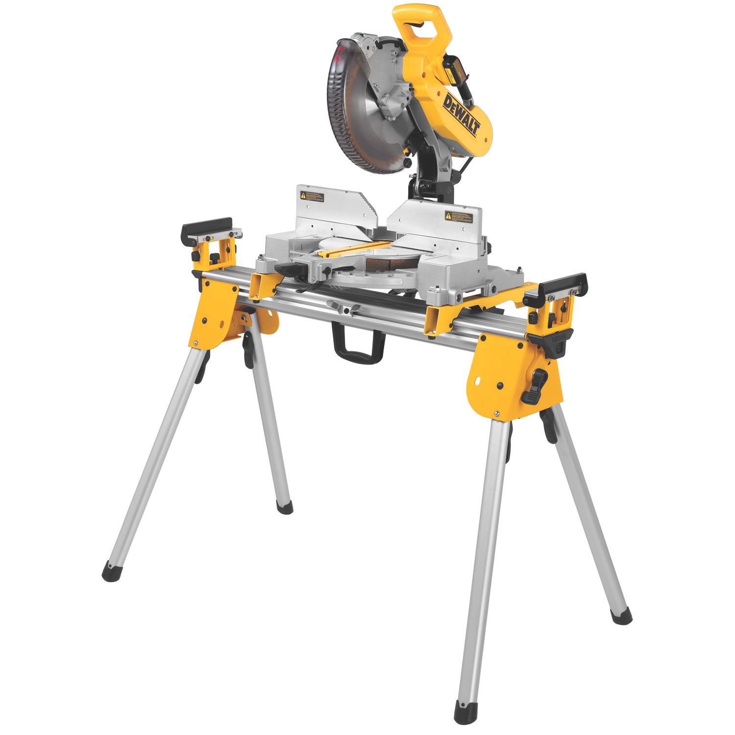 DEWALT 12-Inch Miter Saw, 15-Amp, Single Bevel, Compound (DWS715) & Miter Saw Stand, Compact (DWX724)