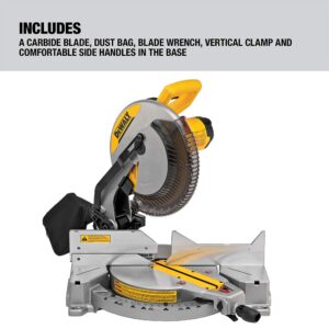 DEWALT 12-Inch Miter Saw, 15-Amp, Single Bevel, Compound (DWS715) & Miter Saw Stand, Compact (DWX724)