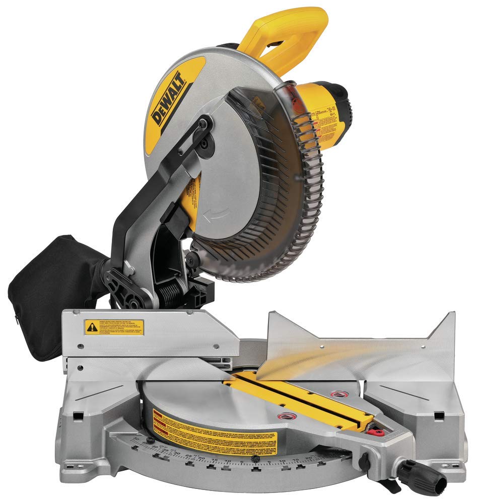 DEWALT 12-Inch Miter Saw, 15-Amp, Single Bevel, Compound (DWS715) & Miter Saw Stand, Compact (DWX724)