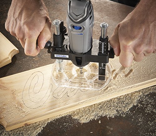 Dremel 4300-5/40 High Performance Rotary Tool Kit with LED Light- 5 Attachments & 40 Accessories- Engraver, Sander, and Polisher- Perfect for Grinding, Cutting, Wood & 335-01 Plunge Router Attachment