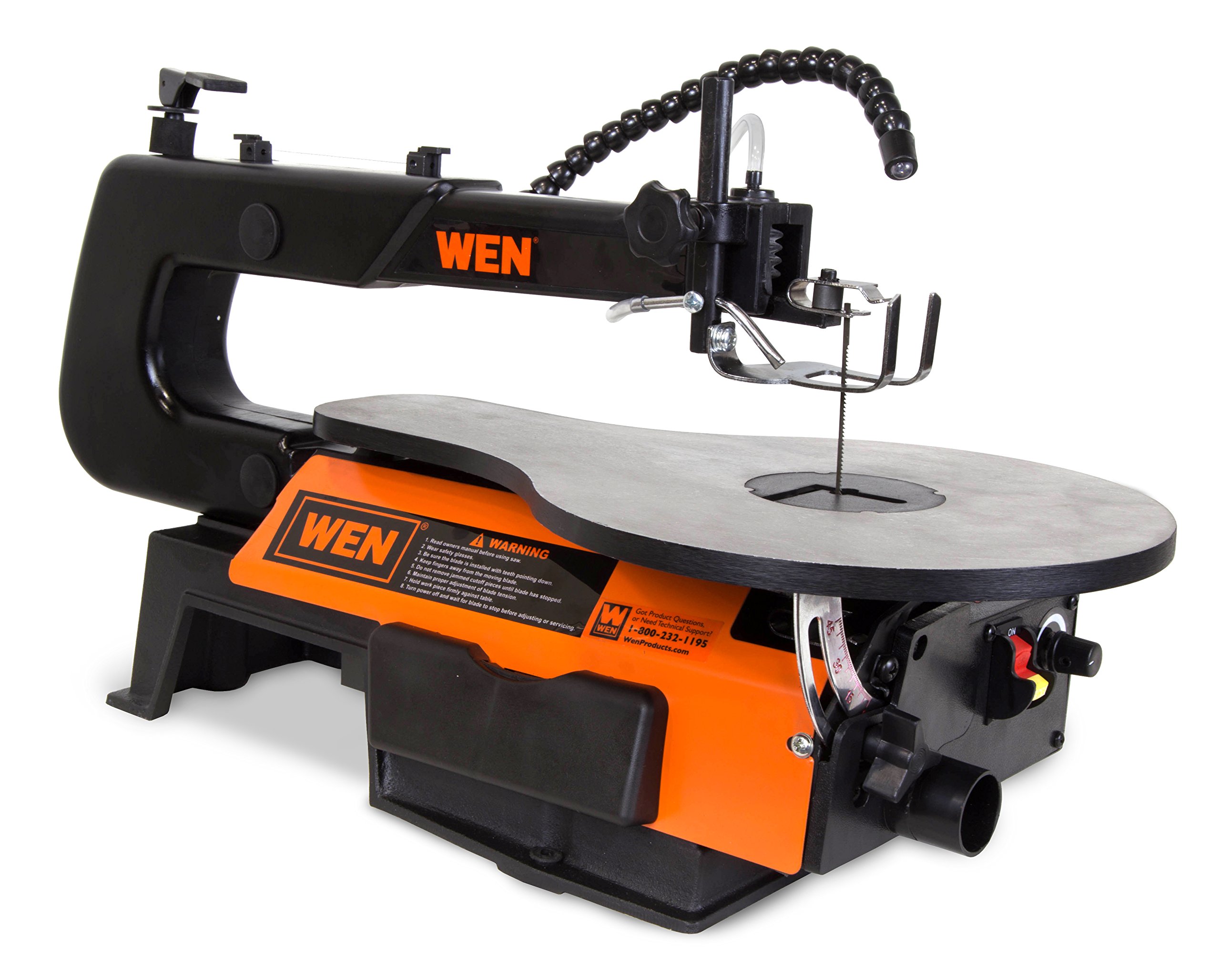 WEN 3921 16-inch Two-Direction Variable Speed Scroll Saw & 6502T 4.3-Amp 4 x 36 in. Belt and 6 in. Disc Sander with Cast Iron Base