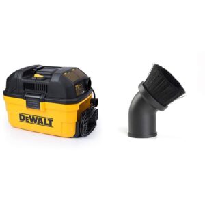 dewalt portable 4 gallon wet/dry vaccum, yellow & craftsman cmxzvbe38725 1-7/8 in. dusting brush wet/dry vac attachment