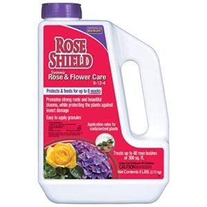 bonide rose shield systemic rose & flower care, 6 lbs. ready-to-use granules for long lasting protection against garden insects